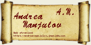 Andrea Manjulov vizit kartica